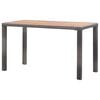 vidaXL Garden Table Anthracite and Brown 123x60x74 cm Solid Acacia Wood