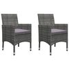 vidaXL 3 Piece Garden Dining Set Grey
