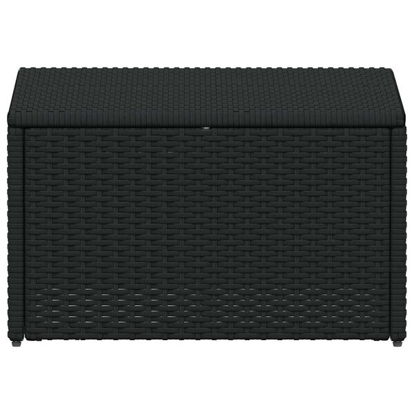 vidaXL 4 Piece Garden Lounge Set with Cushions Poly Rattan Black