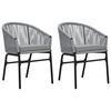 vidaXL Garden Chairs 2 pcs Anthracite PE Rattan