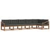 vidaXL Outdoor Sofa Set with Cushion 6 pcs Natural and Anthracite