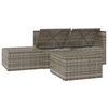 vidaXL 4 Piece Garden Lounge Set with Cushions Grey Poly Rattan