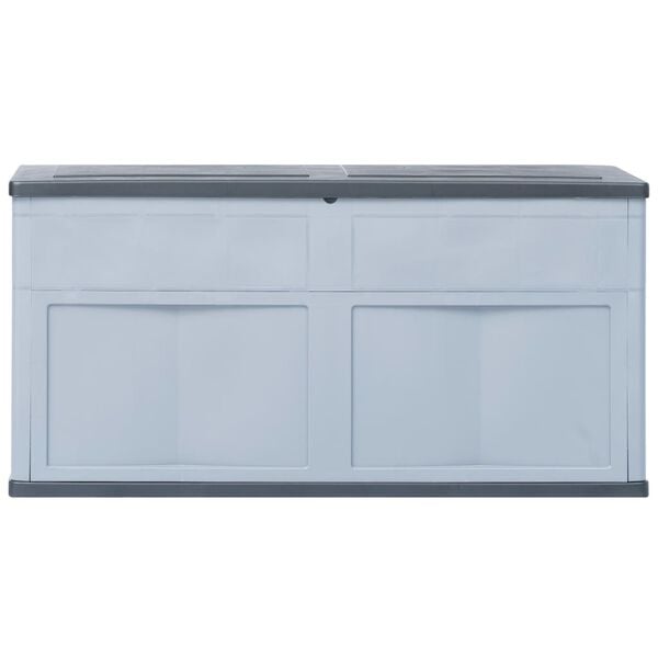 vidaXL Garden Storage Box 320 L Grey Black