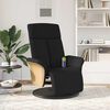 vidaXL Massage Recliner Chair with Footrest Black Fabric