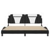 vidaXL Bed Frame "Viana" without Mattress Black and White 180x200 cm King Faux Leather