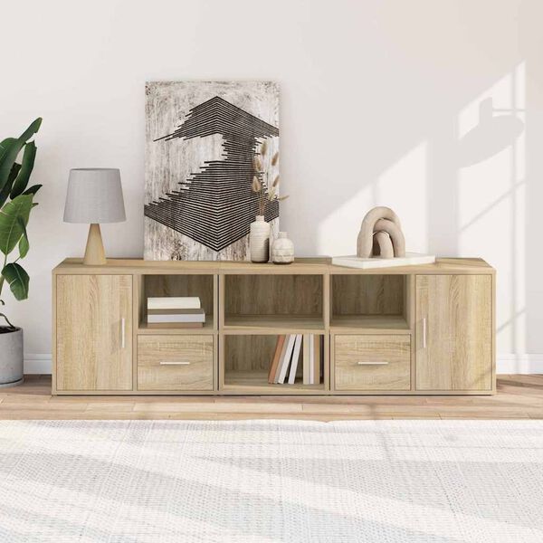 vidaXL Corner Cabinet Sonoma Oak 160x40x45 cm Engineered Wood