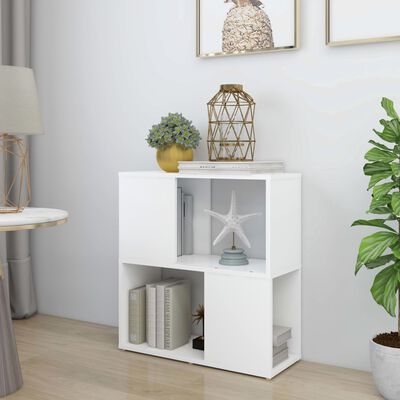 vidaXL Book Cabinet White 60x24x63 cm Engineered Wood