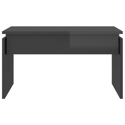vidaXL Coffee Table High Gloss Grey 68x50x38 cm Engineered Wood