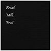 vidaXL Wall-mounted Magnetic Board Black 40x40 cm Tempered Glass