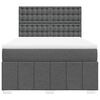 vidaXL Box Spring Bed with Mattress Dark Grey Double Fabric