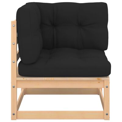 vidaXL 3 Piece Garden Lounge Set with Cushions Solid Pinewood