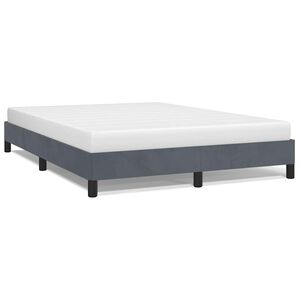 vidaXL Bed Frame without Mattress Dark Grey 137x190 cm Full Velvet