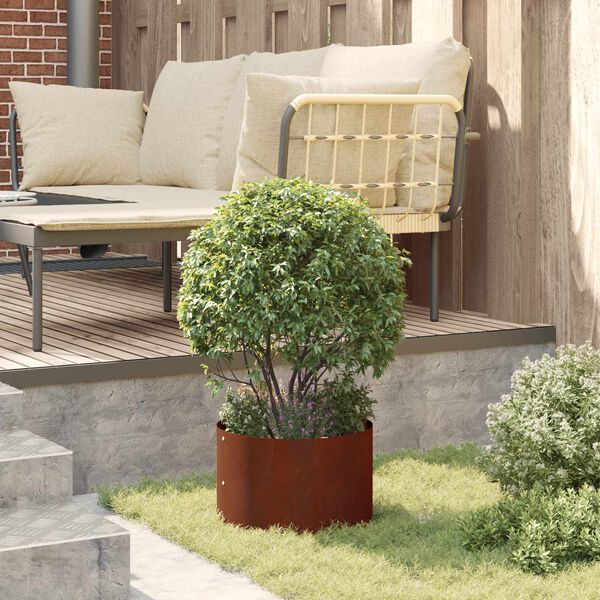 vidaXL Planter Ring Brown 30 x 30 x 20 cm Weathering Steel