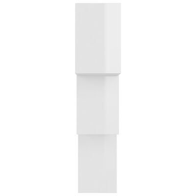 vidaXL Cube Wall Shelf High Gloss White 68x15x68 cm Engineered Wood