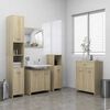 vidaXL Bathroom Cabinet Sonoma Oak 60x33x80 cm Engineered Wood