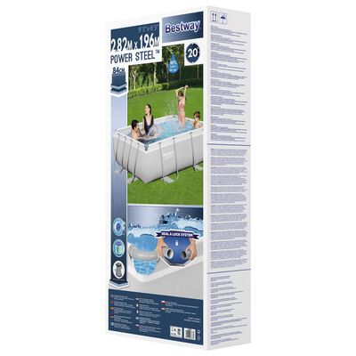 Bestway Power Steel Swimming Pool Set Rectangular 282x196x84 cm ...