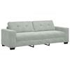 vidaXL Sofa Set 3 pcs Light Grey 221 x 80 x 80 cm Velvet