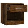 vidaXL Bedside Cabinets 2 pcs with Drawer Smoked Oak