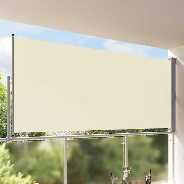 vidaXL Patio Retractable Side Awning 160 x 300 cm Cream