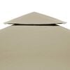 vidaXL Gazebo Cover Canopy Replacement 310 g / m&sup2; Beige 3 x 4 m