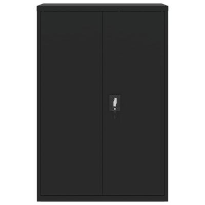 vidaXL File Cabinet Black 90x40x140 cm Steel