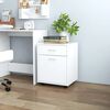 vidaXL Rolling Cabinet White 45x38x54 cm Engineered Wood