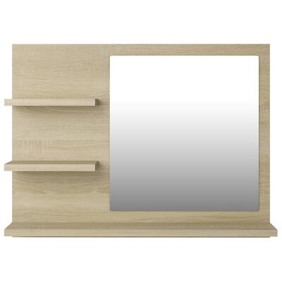 vidaXL Bathroom Mirror Sonoma Oak 60x10.5x45 cm Engineered Wood