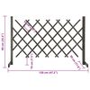 vidaXL Garden Trellis Fence Grey 120x90 cm Solid Firwood