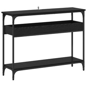 vidaXL Console Table Black oak 100 x 29 x 75 cm Engineered wood