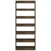 vidaXL Book Cabinet/Room Divider Smoked Oak 80x30x198 cm Engineered Wood