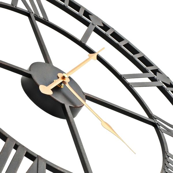 vidaXL Vintage Wall Clock with Quartz Movement Metal 60 cm XXL