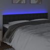 vidaXL LED Headboard Black 200 cm Faux Leather