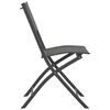 vidaXL Folding Outdoor Chairs 4 pcs Grey Steel and Textilene