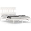 vidaXL Bed Frame without Mattress White 150x200 cm King Size Solid Wood