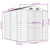 vidaXL Garden Shed Brown 191x215x198 cm Galvanised Steel