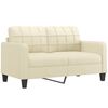 vidaXL 3 Piece Sofa Set with Pillows Cream Faux Leather
