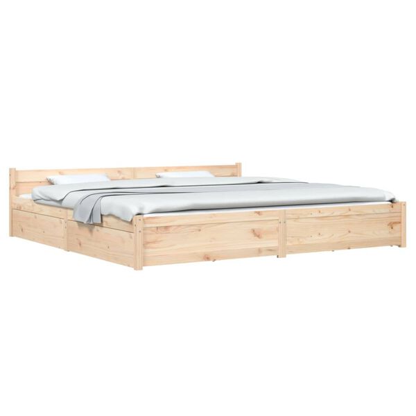 vidaXL Bed Frame without Mattress with Drawers Super King