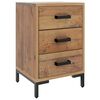 vidaXL Bedside Cabinet Brown 36x30x54 cm Solid Pinewood