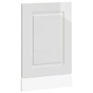 vidaXL Dishwasher Panel&nbsp;Kalmar&nbsp;High Gloss White&nbsp;45x1.5x57 cm Engineered Wood