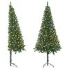 vidaXL Corner Artificial Pre-lit Christmas Tree Green 120 cm PVC