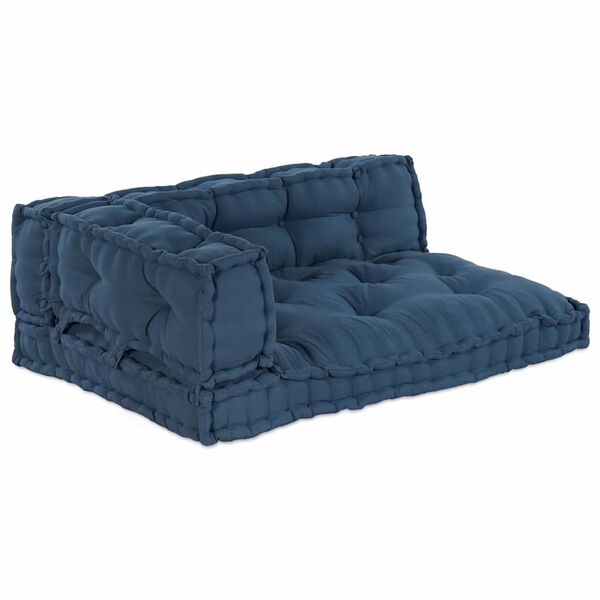 vidaXL Pallet Sofa Cushion 3 pcs Indigo 120 x 80 x 38 cm Fabric