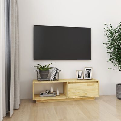 vidaXL TV Cabinet 110x30x33.5 cm Solid Pinewood