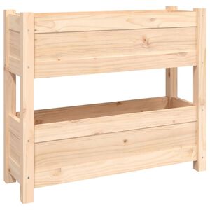 vidaXL Planter 77x25x66 cm Solid Wood Pine