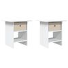 vidaXL Bedside Table 2 pcs White 41 x 40 x 45 cm Engineered Wood