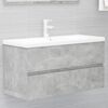 vidaXL Bathroom Furniture Set Concrete Grey Engineered Wood