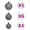 vidaXL Upside-down Artificial Pre-lit Christmas Tree with Ball Set 120 cm
