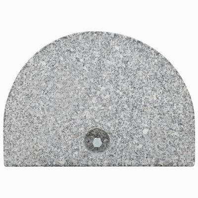 vidaXL Parasol Base Granite 10 kg Curved Grey