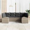 vidaXL Garden Sofa Set with Cushion 6 pcs Grey Poly Rattan