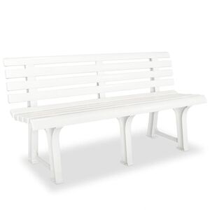 vidaXL Garden Bench 145.5 cm Plastic White