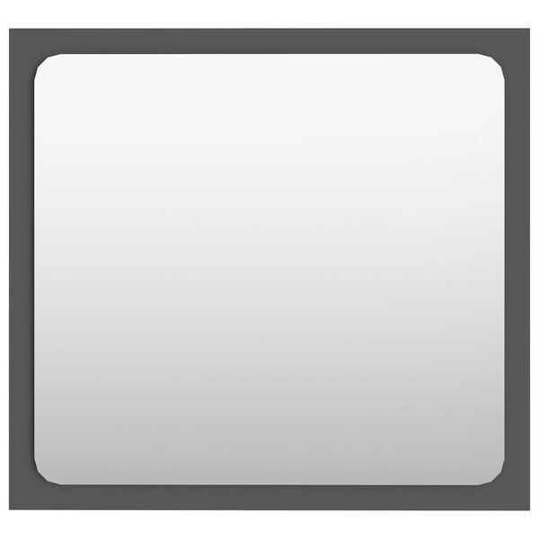 vidaXL Bathroom Mirror Grey 40x1.5x37 cm Engineered Wood